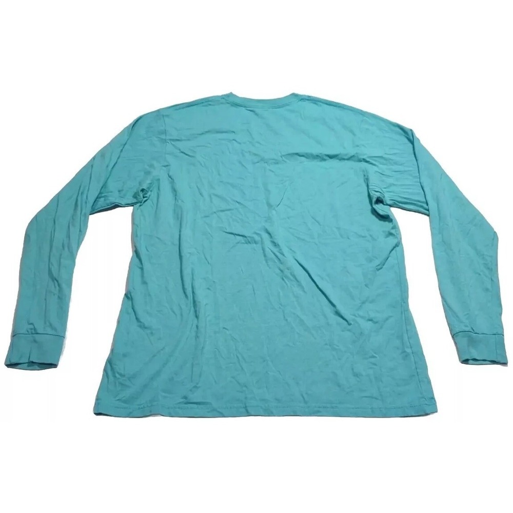 Patagonia Fitz Roy Bison Buffalo Graphic Long Sleeve Shirt Men's Large Teal - Picture 2 of 7
